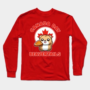 Canada Day Funny Kawaii Beavertails Long Sleeve T-Shirt